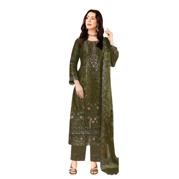 Heavy Embroidered Pakistani Three-piece